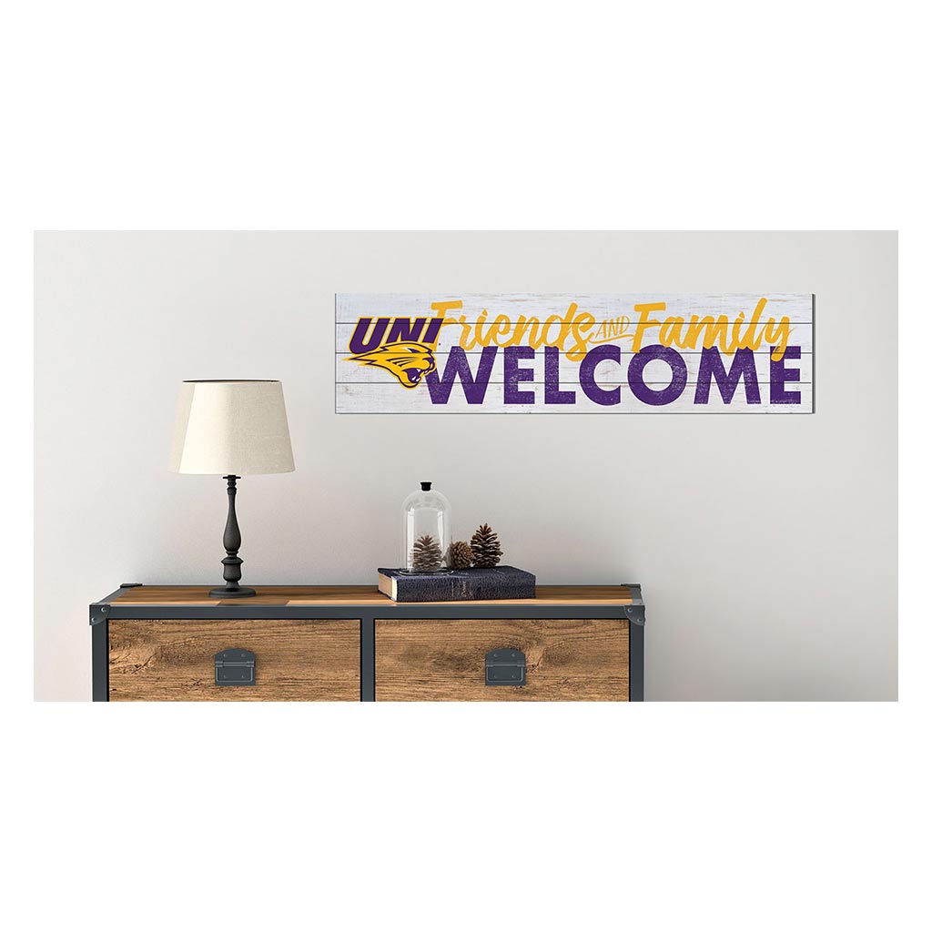 40x10 Sign Friends Family Welcome Northern Iowa Panthers