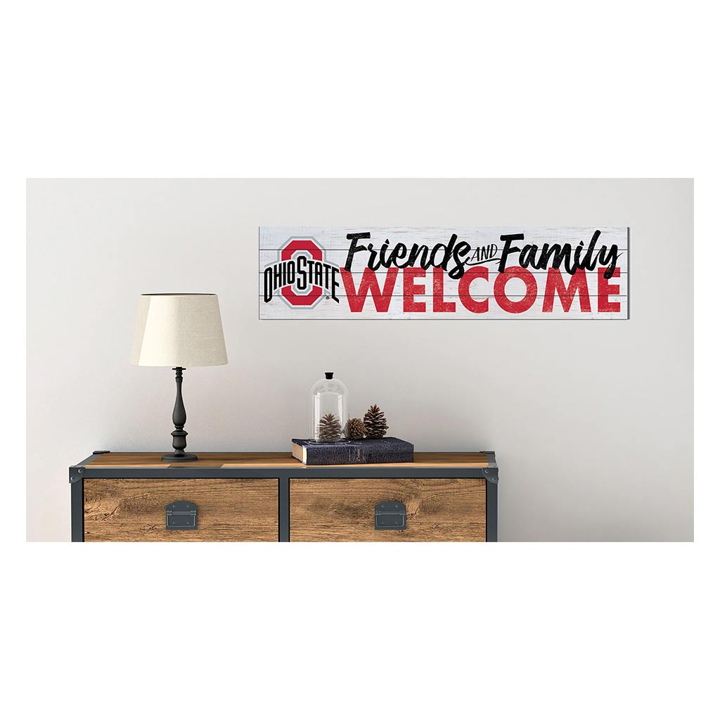 40x10 Sign Friends Family Welcome Ohio State Buckeyes