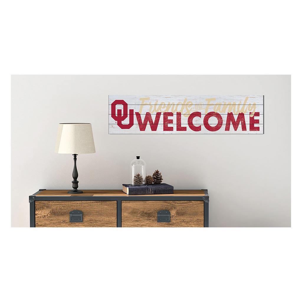 40x10 Sign Friends Family Welcome Oklahoma Sooners