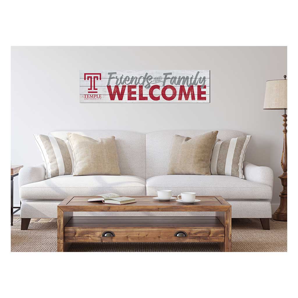 40x10 Sign Friends Family Welcome Temple Owls