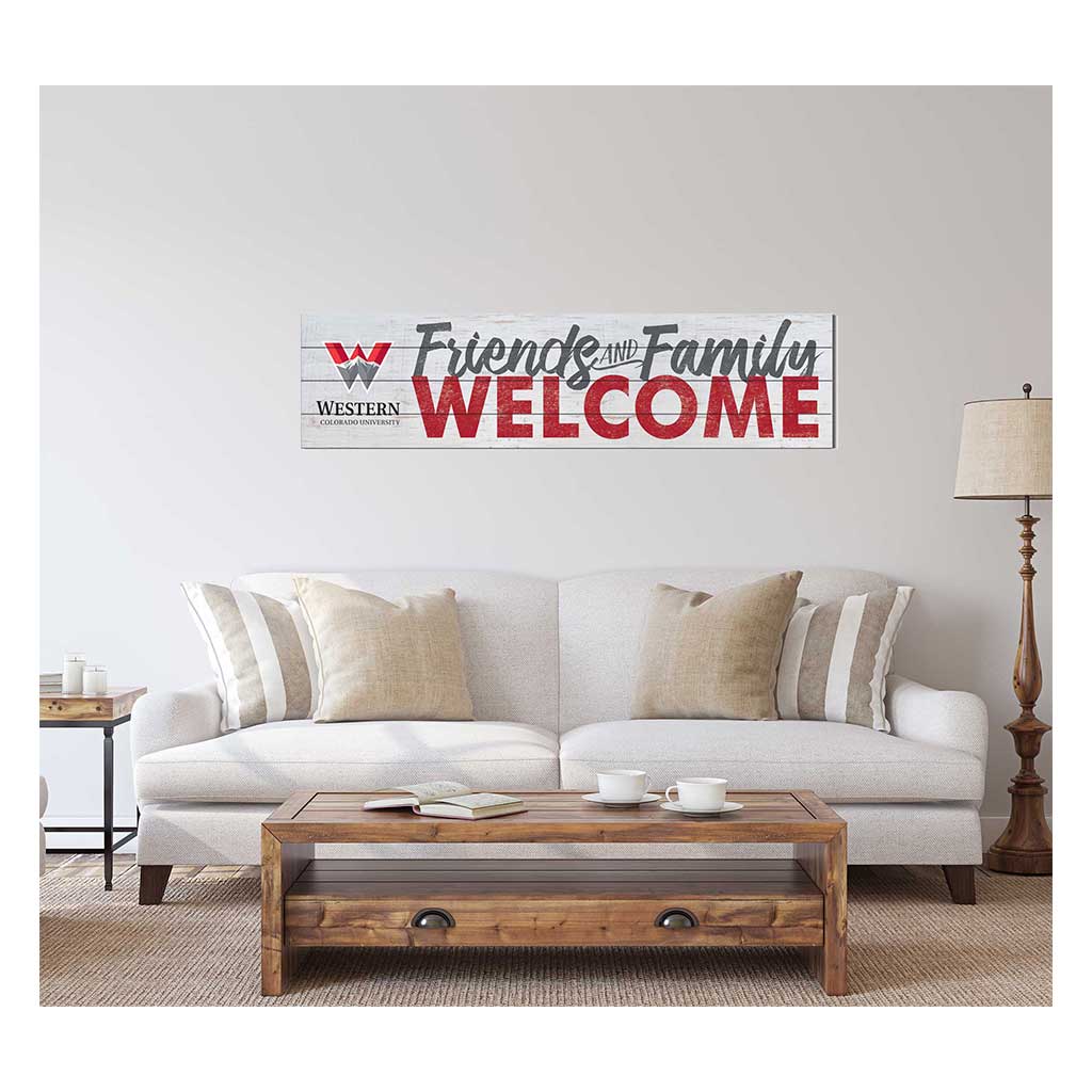 40x10 Sign Friends Family Welcome Western State Colorado University Mountaineers