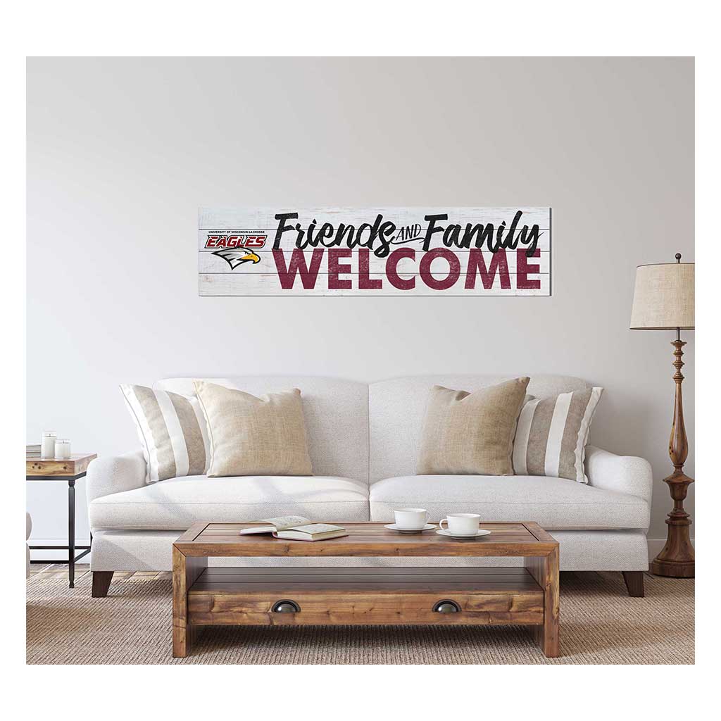 40x10 Sign Friends Family Welcome University of Wisconsin La Crosse Eagles