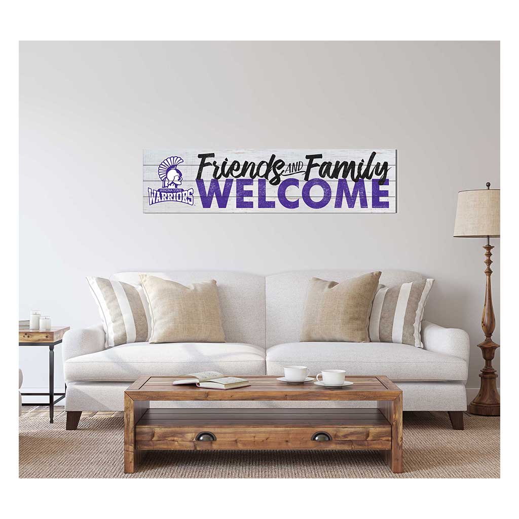 40x10 Sign Friends Family Welcome Winona State University Warriors