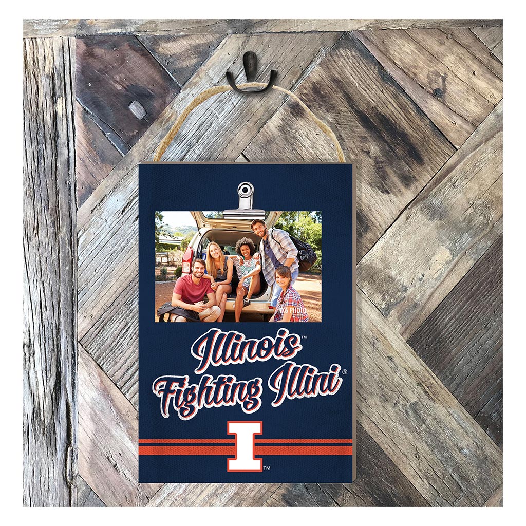 Hanging Clip-It Photo Colored Logo Illinois Fighting Illini