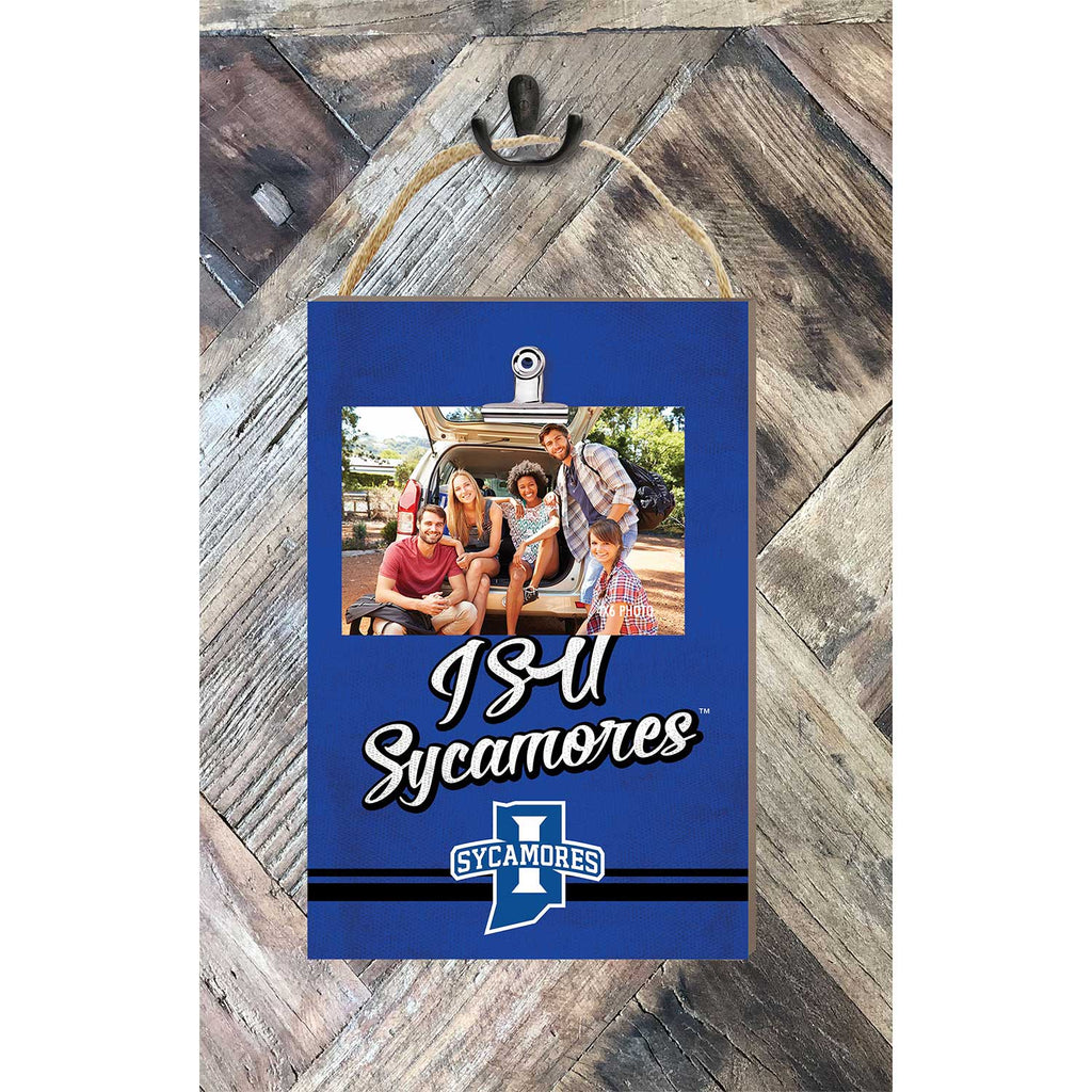 Hanging Clip-It Photo Colored Logo Indiana State Sycamores