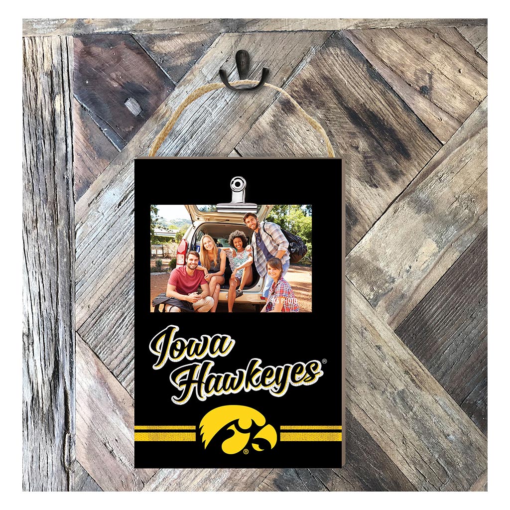 Hanging Clip-It Photo Colored Logo Iowa Hawkeyes