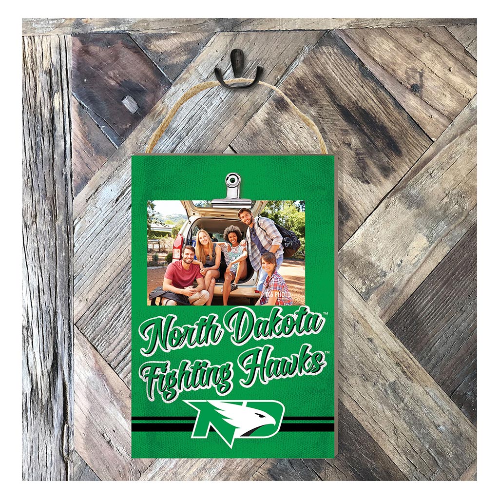 Hanging Clip-It Photo Colored Logo North Dakota Fighting Hawks