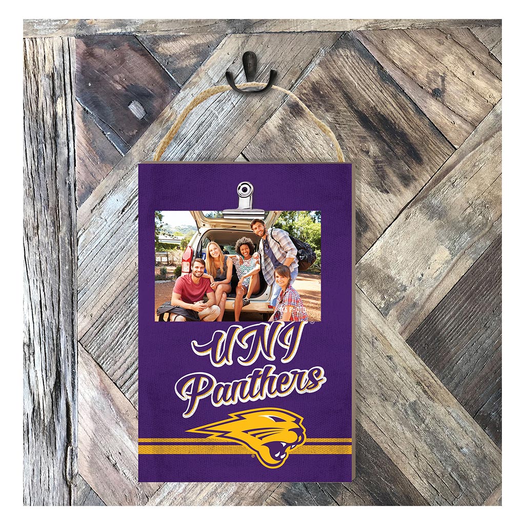 Hanging Clip-It Photo Colored Logo Northern Iowa Panthers
