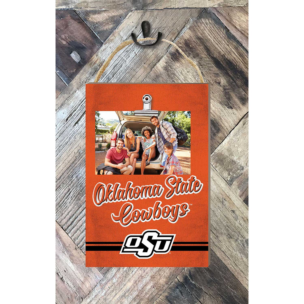 Hanging Clip-It Photo Colored Logo Oklahoma State Cowboys