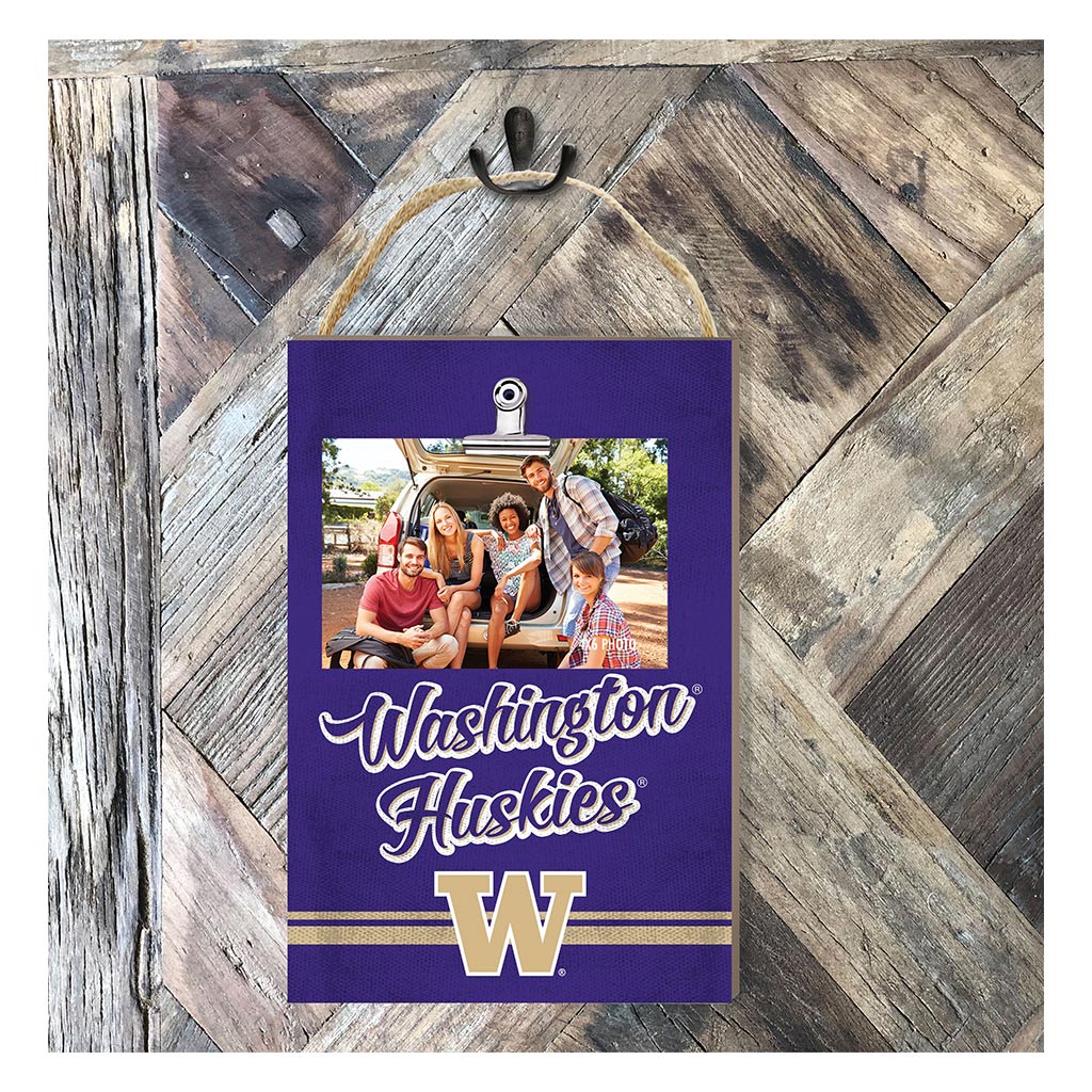 Hanging Clip-It Photo Colored Logo Washington Huskies