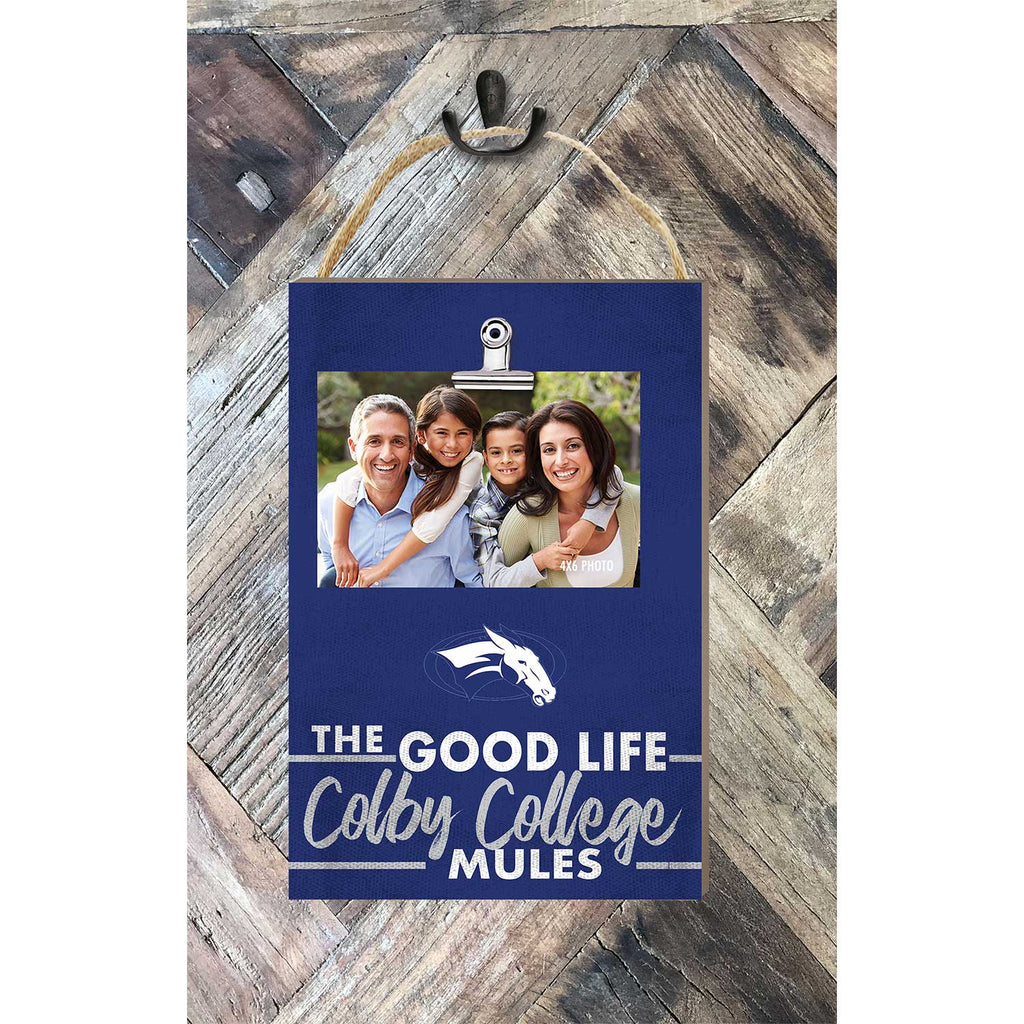 Hanging Clip-It Photo The Good Life Colby College White Mules