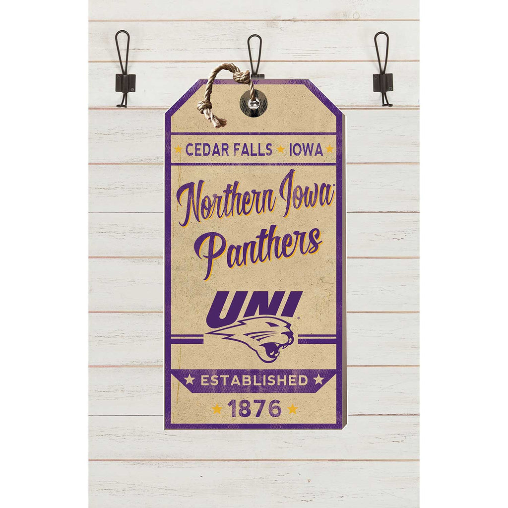 Small Hanging Tag Vintage Team Spirit Northern Iowa Panthers