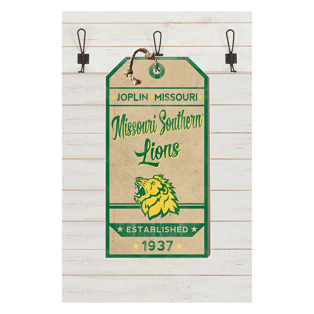 Small Hanging Tag Vintage Team Spirit Missouri Southern State University Lions