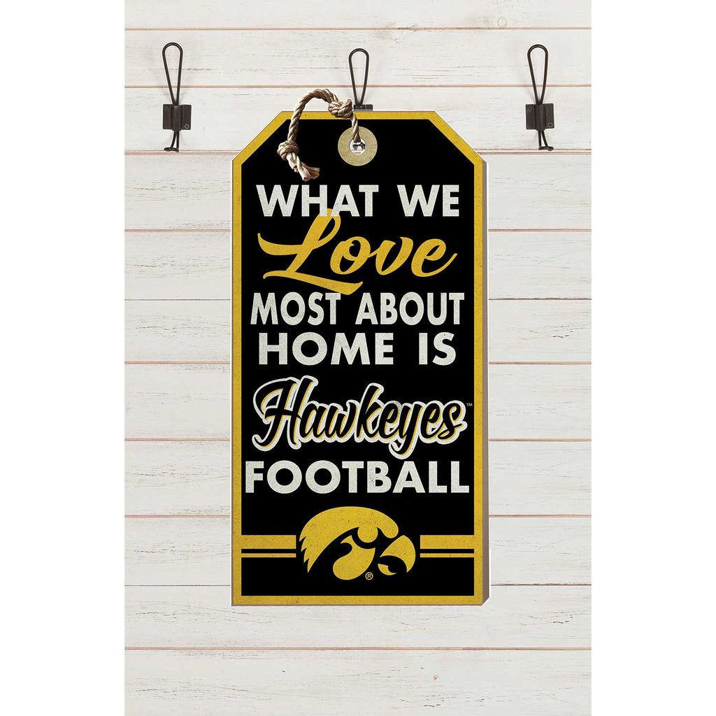 Small Hanging Tag What We Love Most Iowa Hawkeyes