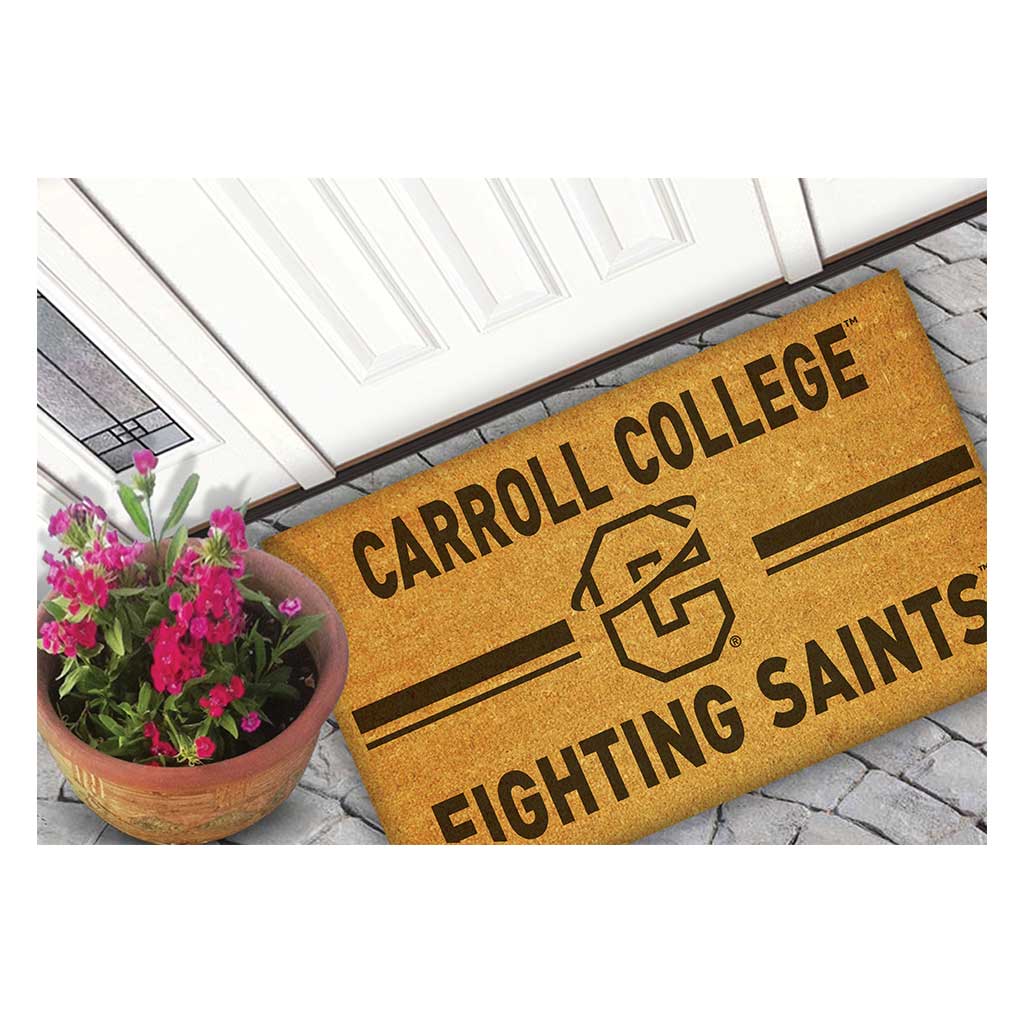 Team Coir Doormat Team Logo Carroll College Fighting Saints