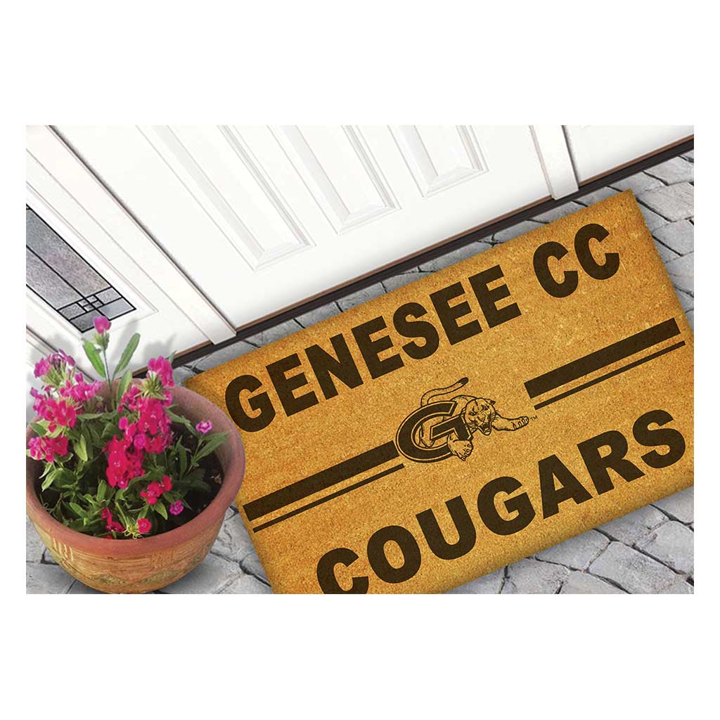 Team Coir Doormat Team Logo Genessee Community College Cougars