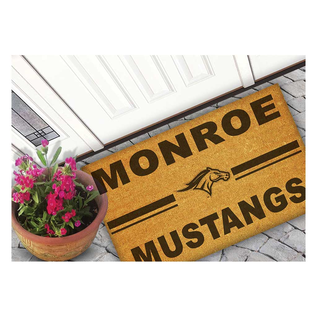 Team Coir Doormat Team Logo Monroe College Mustangs
