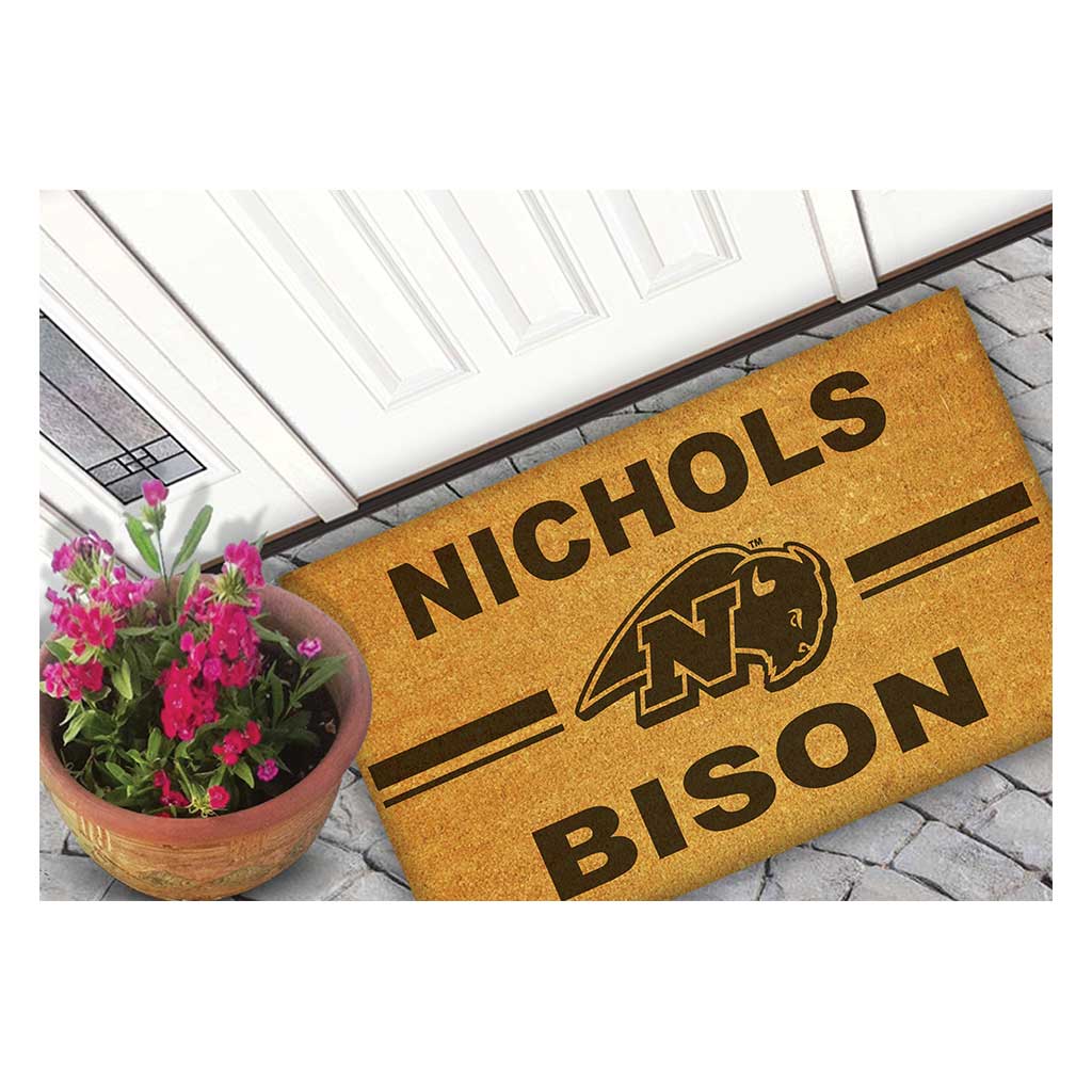 Team Coir Doormat Team Logo Nichols College Bison