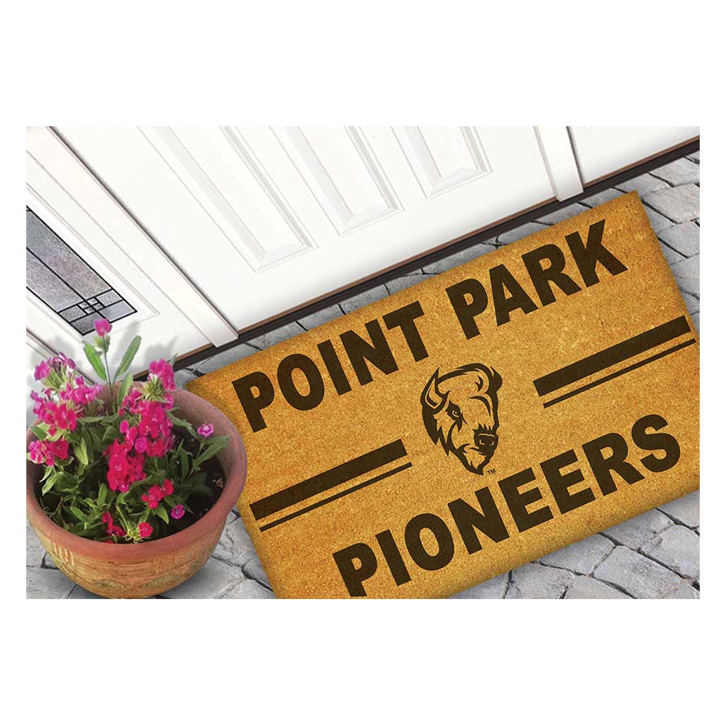 Team Coir Doormat Team Logo Point Park University Pioneers