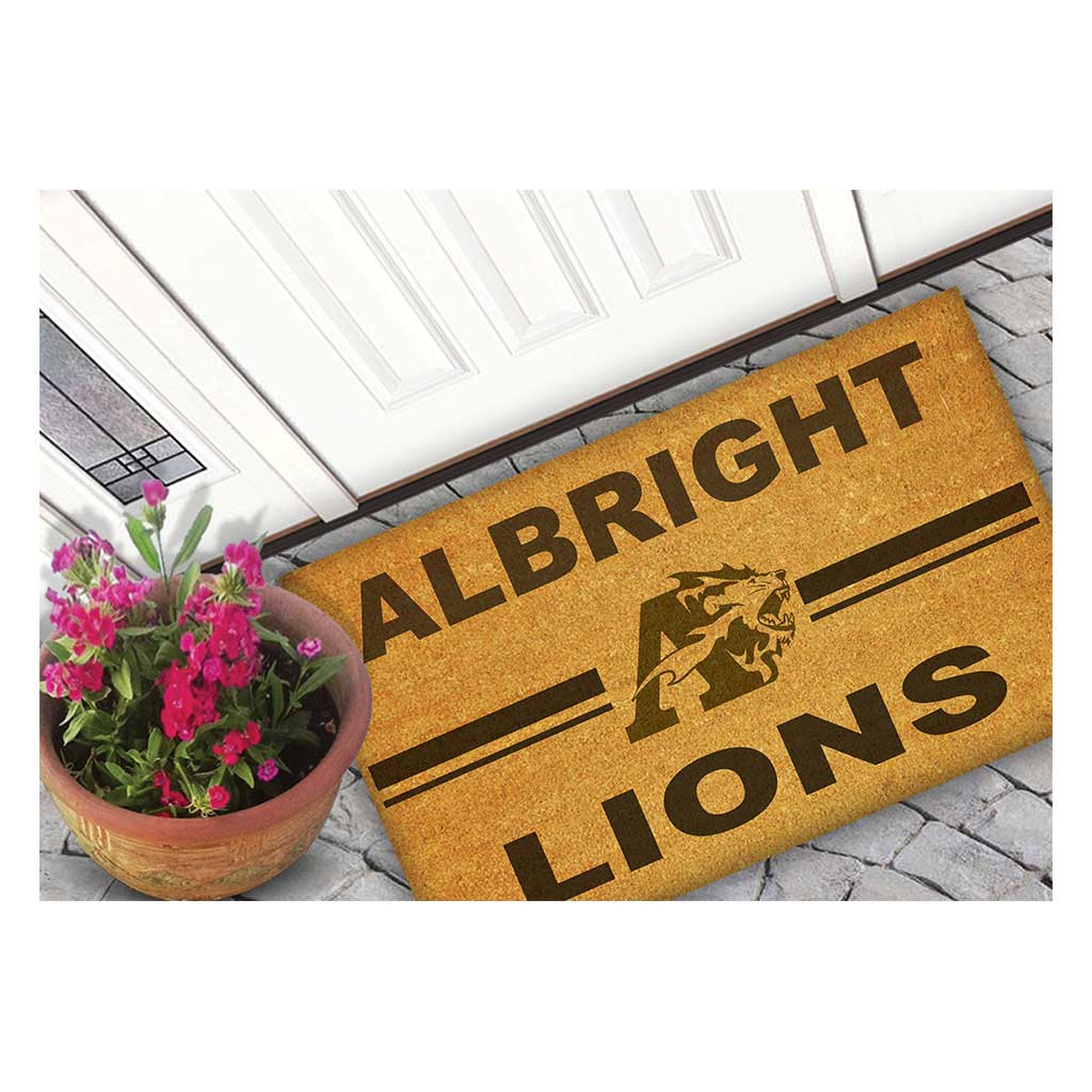 Team Coir Doormat Team Logo Albright College Lions