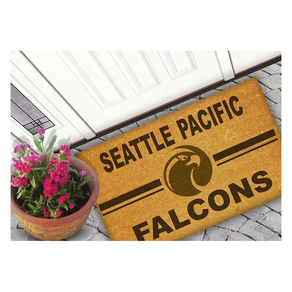 Team Coir Doormat Team Logo Seattle Pacific University Falcons
