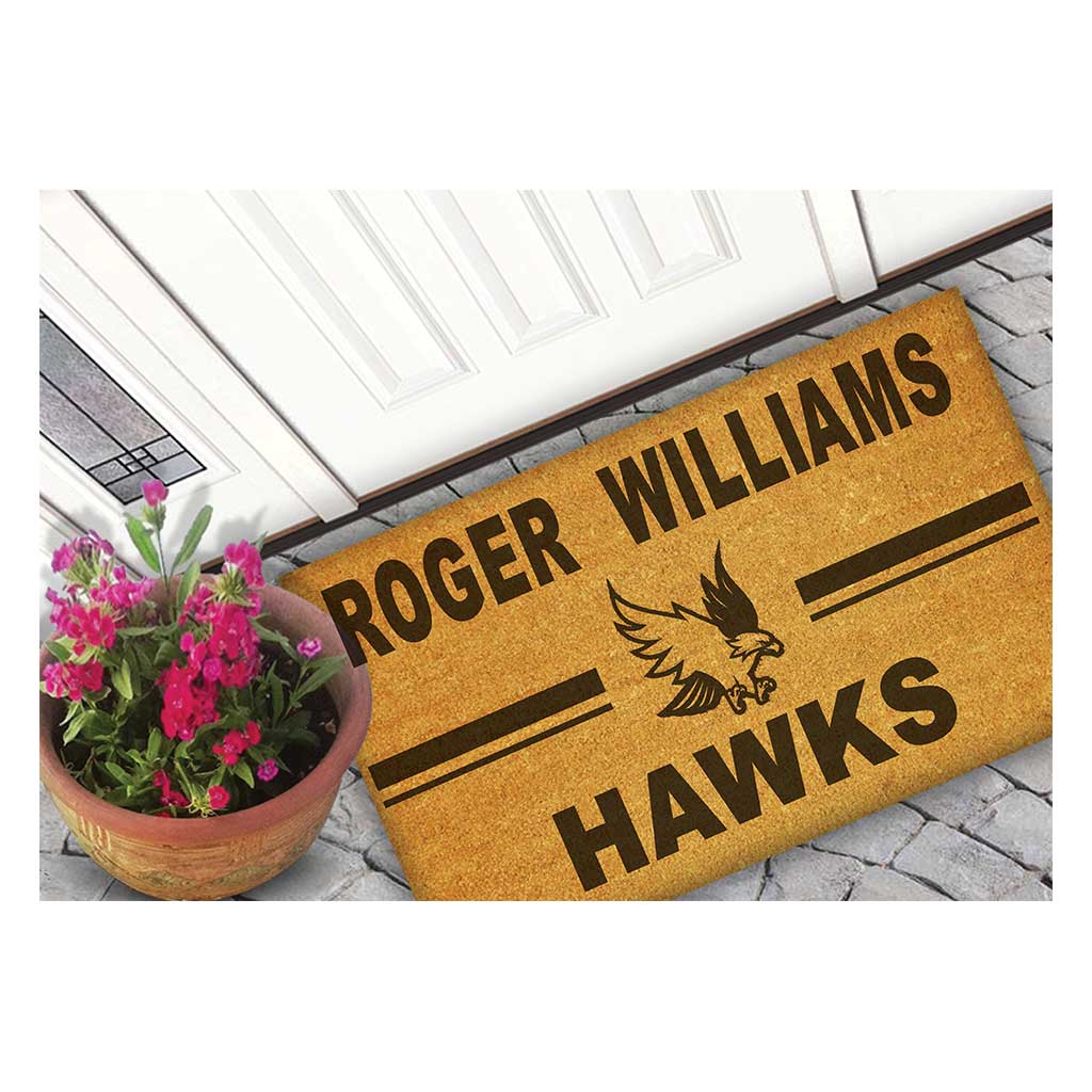 Team Coir Doormat Team Logo Roger Williams University Hawks