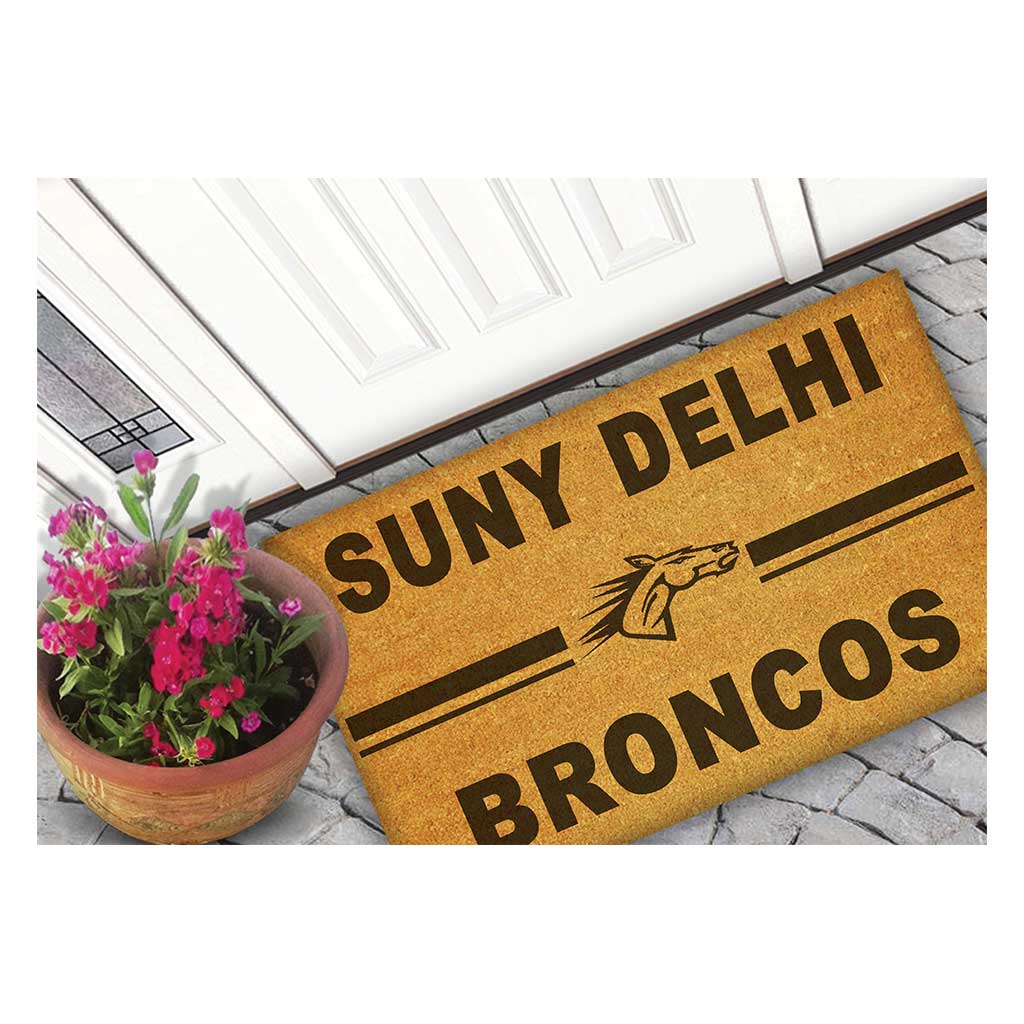 Team Coir Doormat Team Logo SUNY Delhi Broncos