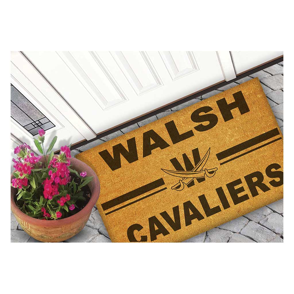 Team Coir Doormat Team Logo Walsh University Cavaliers