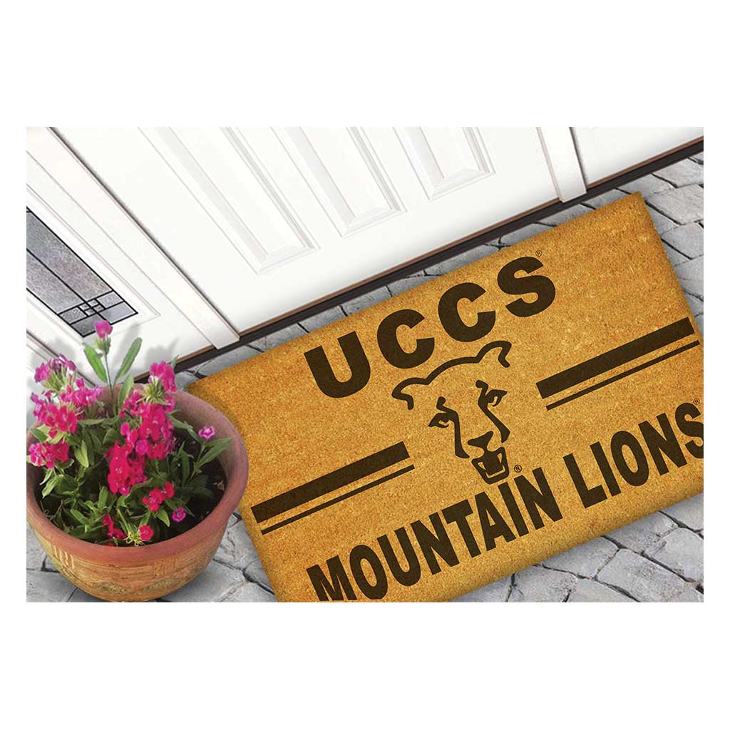 Team Coir Doormat Team Logo University of Colorado - Colorado Springs Mountain Lions