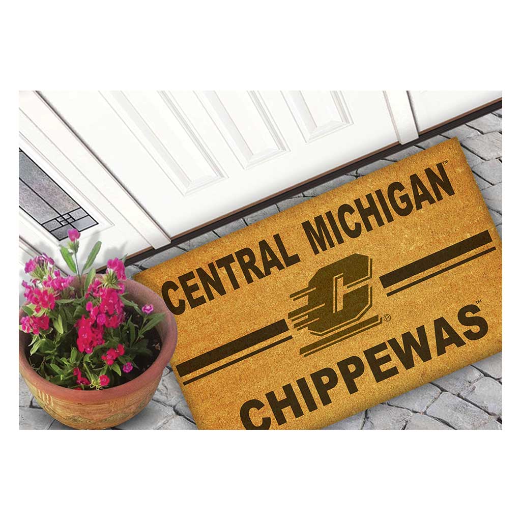 Team Coir Doormat Team Logo Central Michigan Chippewas