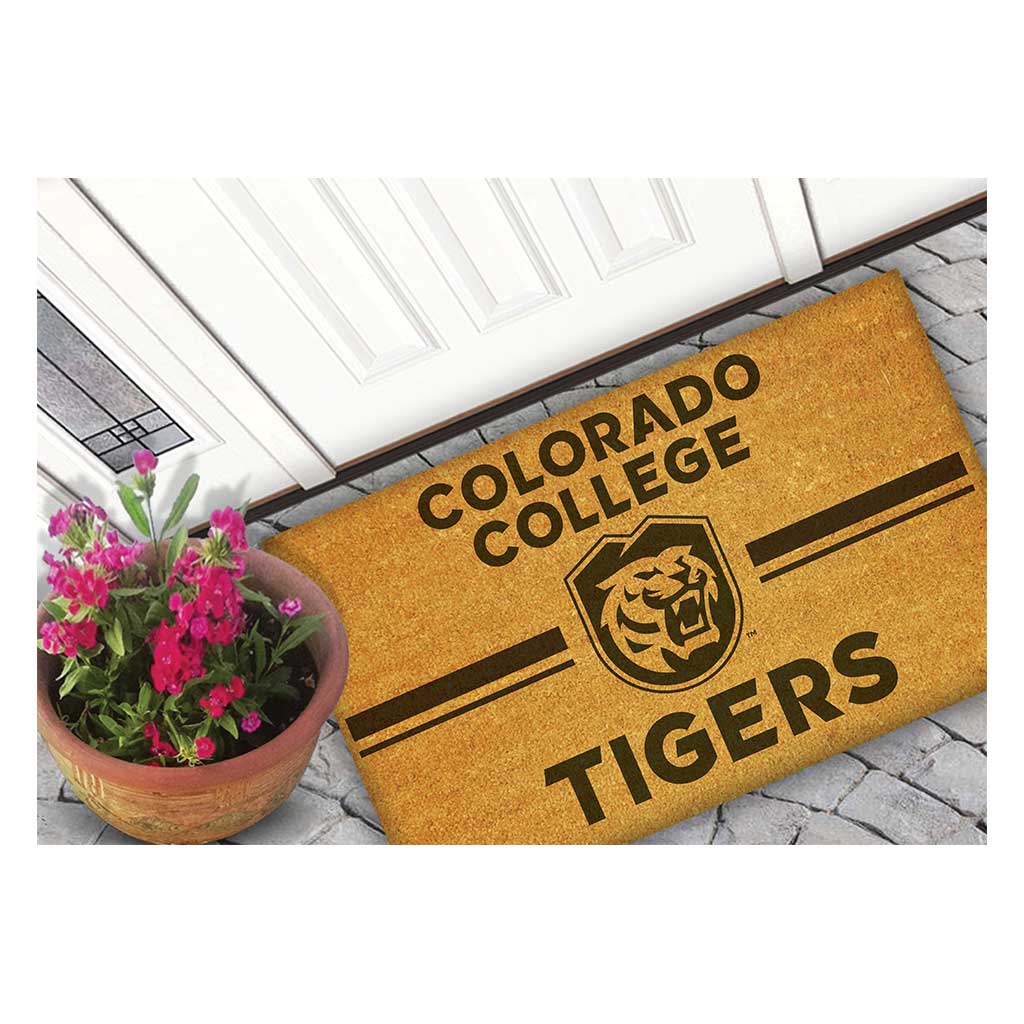 Team Coir Doormat Team Logo Colorado College Tigers