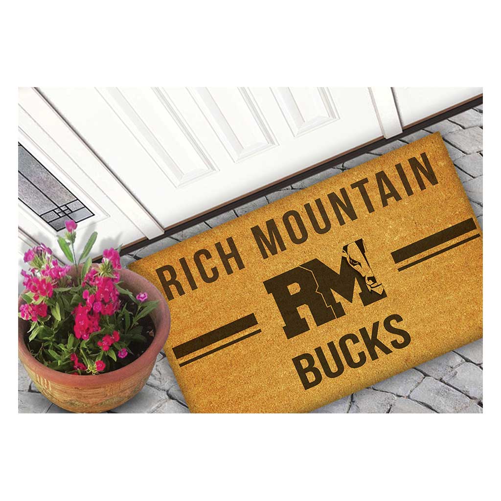 Team Coir Doormat Team Logo University of Arkansas Rich Mountain Bucks