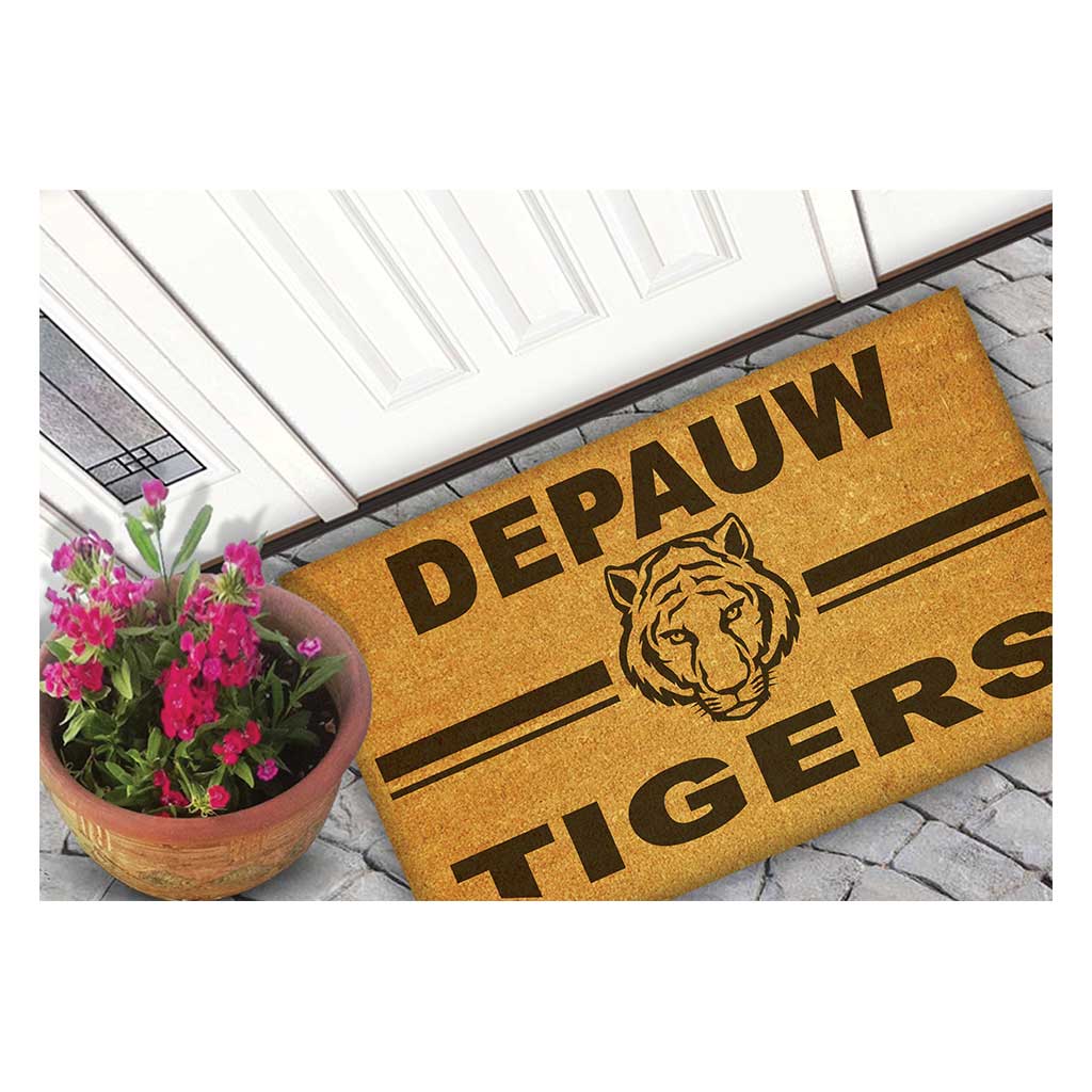 Team Coir Doormat Team Logo Depauw Tigers