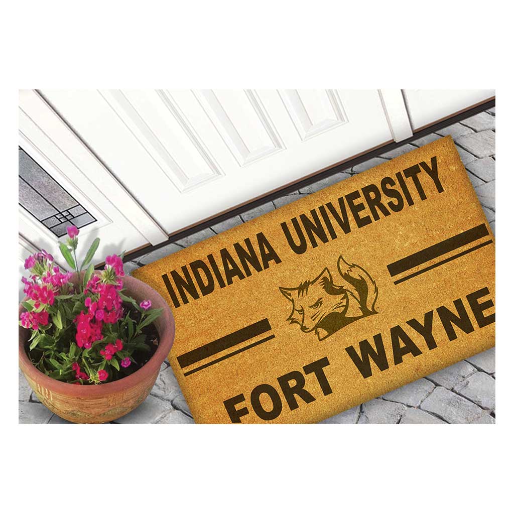 Team Coir Doormat Team Logo Indiana University Fort Wayne Red Foxes