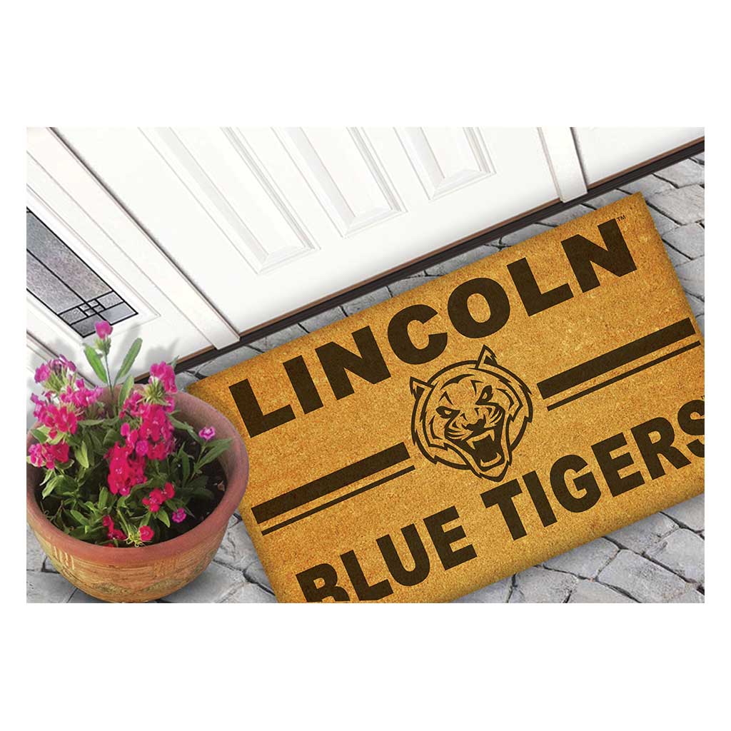 Team Coir Doormat Team Logo Lincoln University Blue Tigers