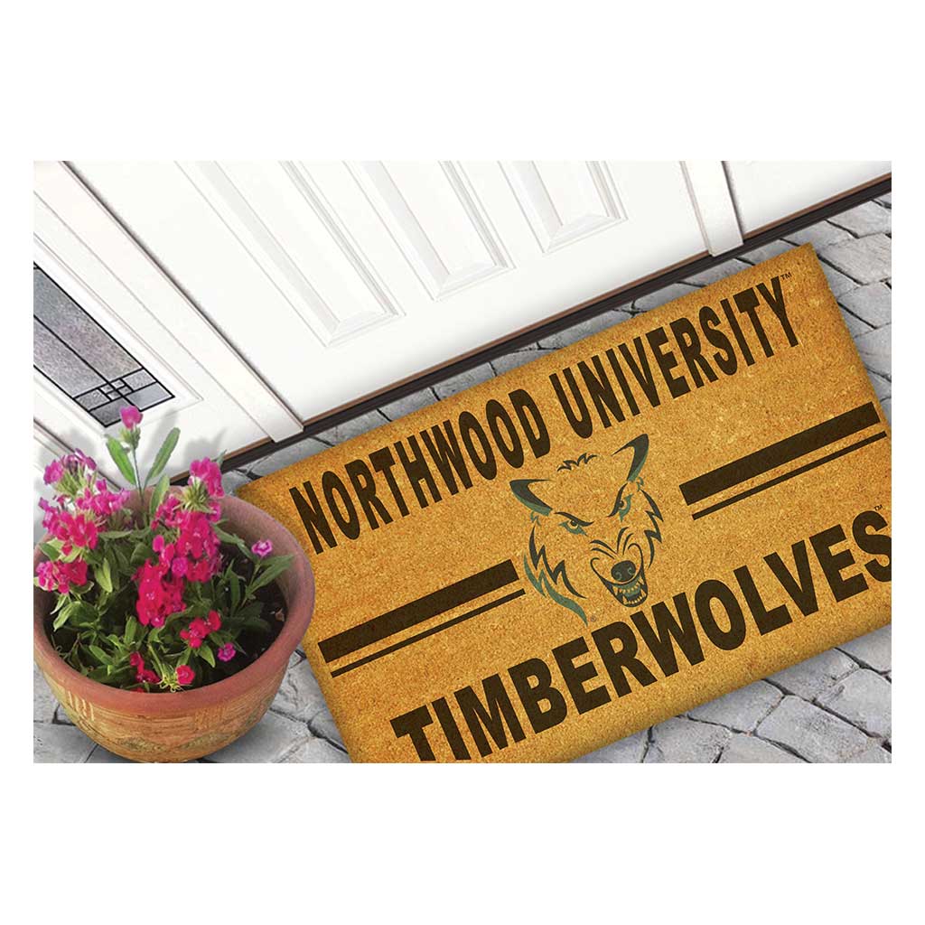 Team Coir Doormat Team Logo Northwood University Wolves