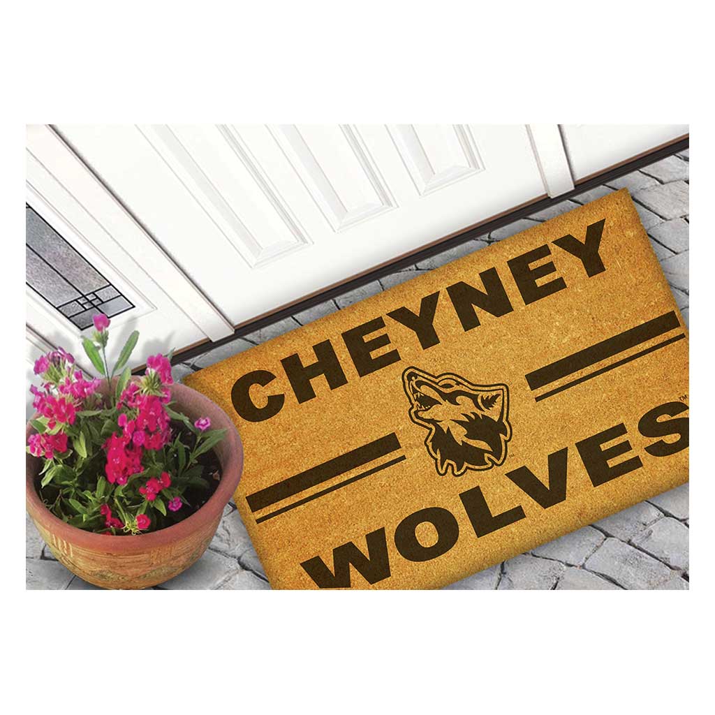 Team Coir Doormat Team Logo Cheyney University Wolves