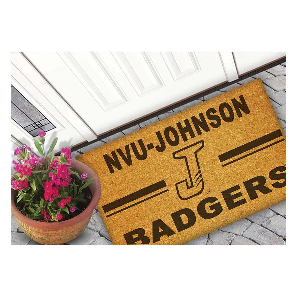 Team Coir Doormat Team Logo Northern Vermont - Johnson Badgers