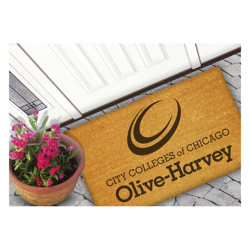 Team Coir Doormat Team Logo Olive-Harvey College Panthers