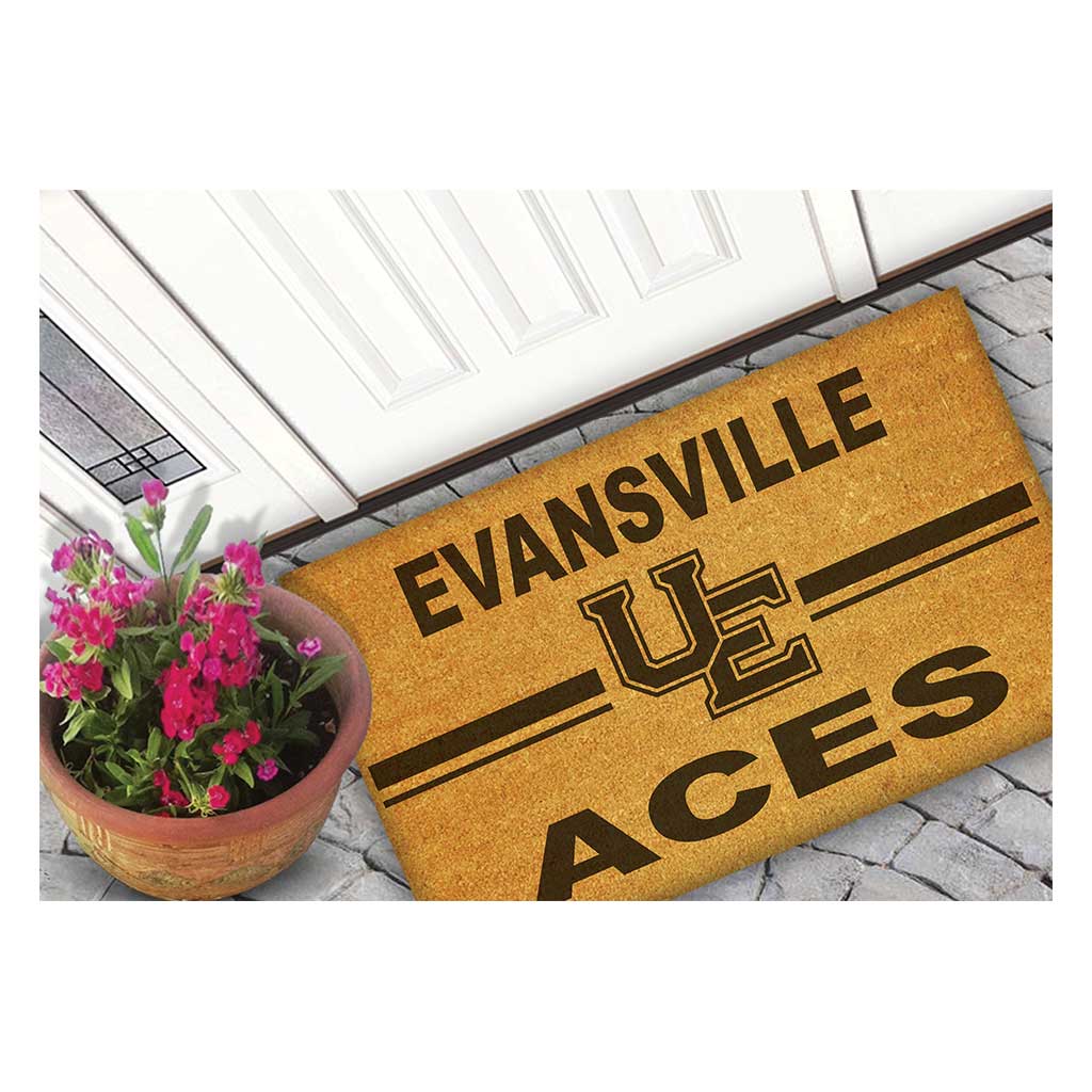 Team Coir Doormat Team Logo Evansville Purple Aces