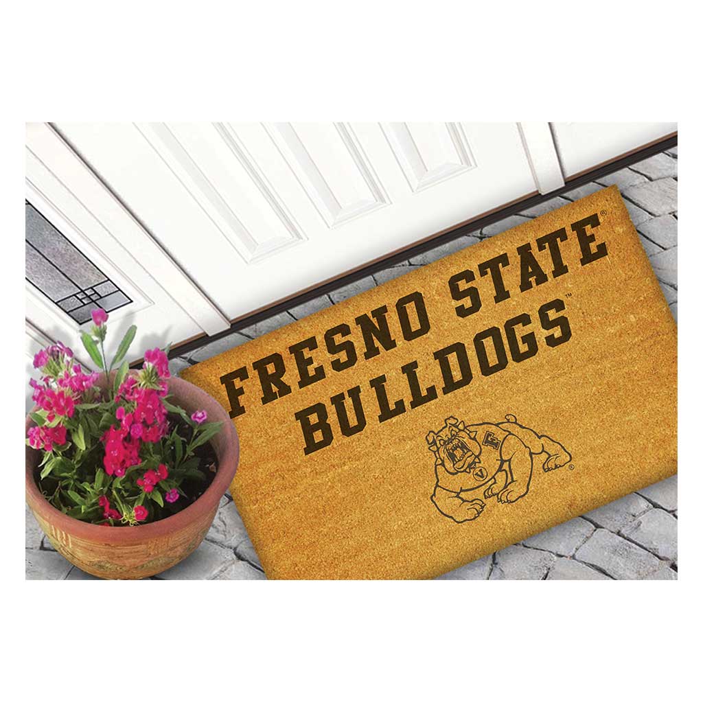 Team Coir Doormat Team Logo Fresno State Bulldogs