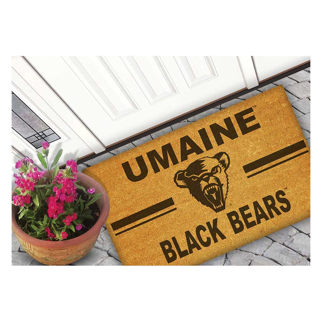 Team Coir Doormat Team Logo Maine (Orono) Black Bears