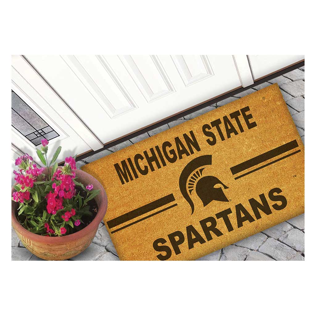 Team Coir Doormat Team Logo Michigan State Spartans