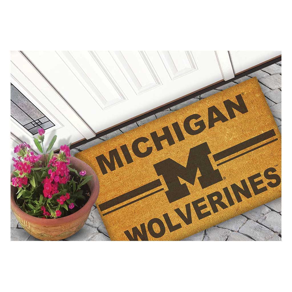 Team Coir Doormat Team Logo Michigan Wolverines