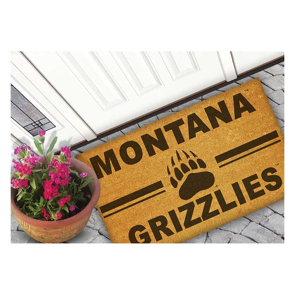 Team Coir Doormat Team Logo Montana Grizzlies