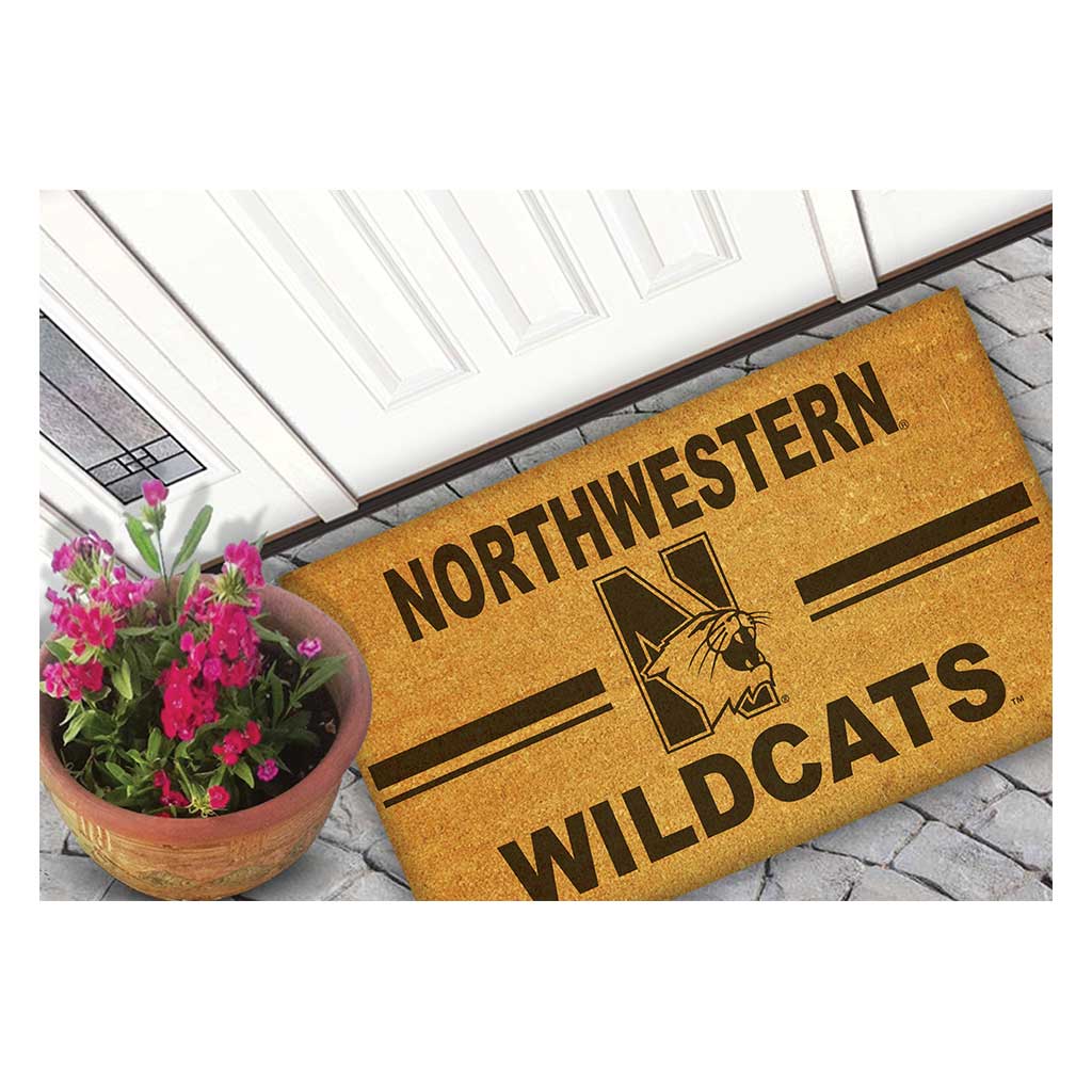 Team Coir Doormat Team Logo Northwestern Wildcats