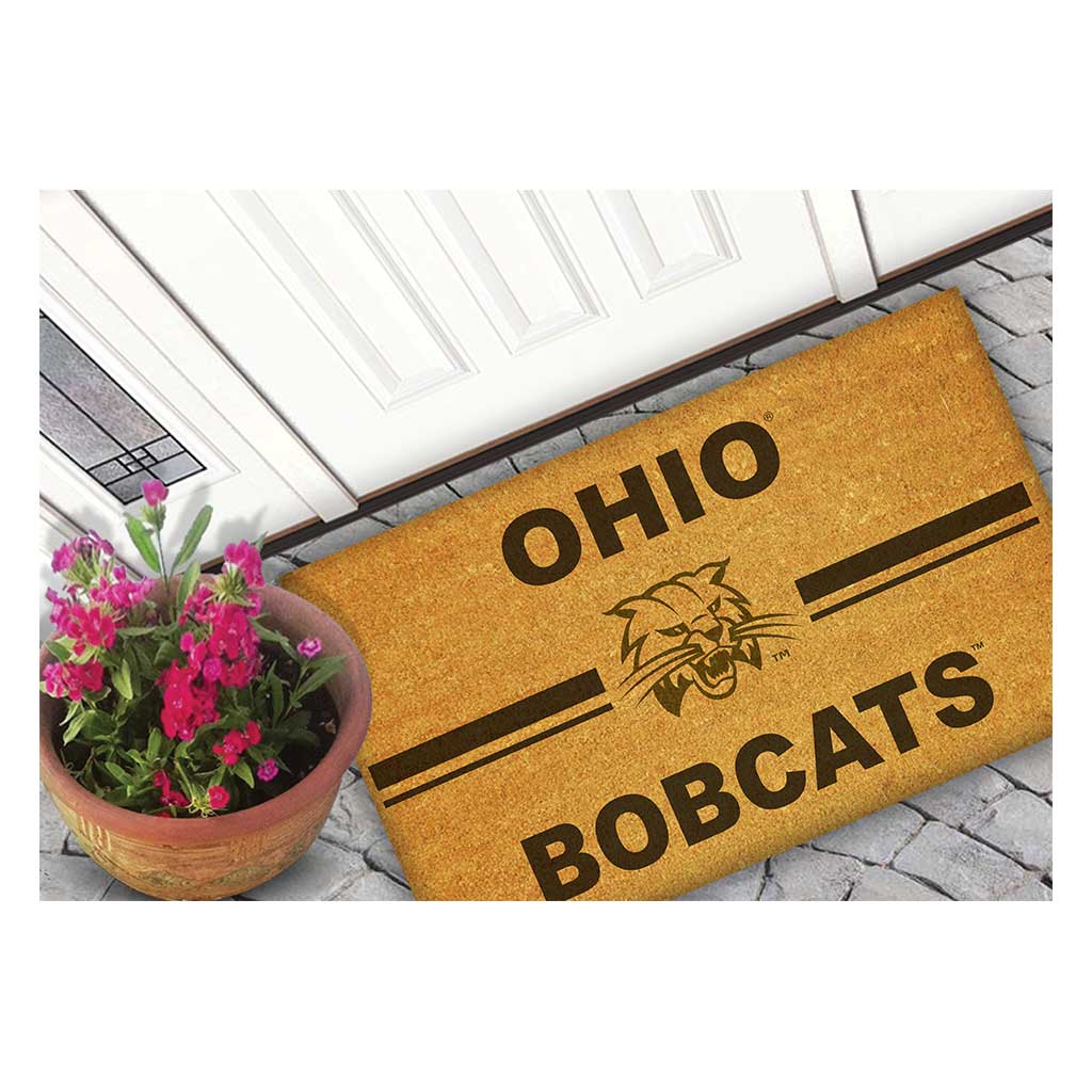 Team Coir Doormat Team Logo Ohio Univ Bobcats