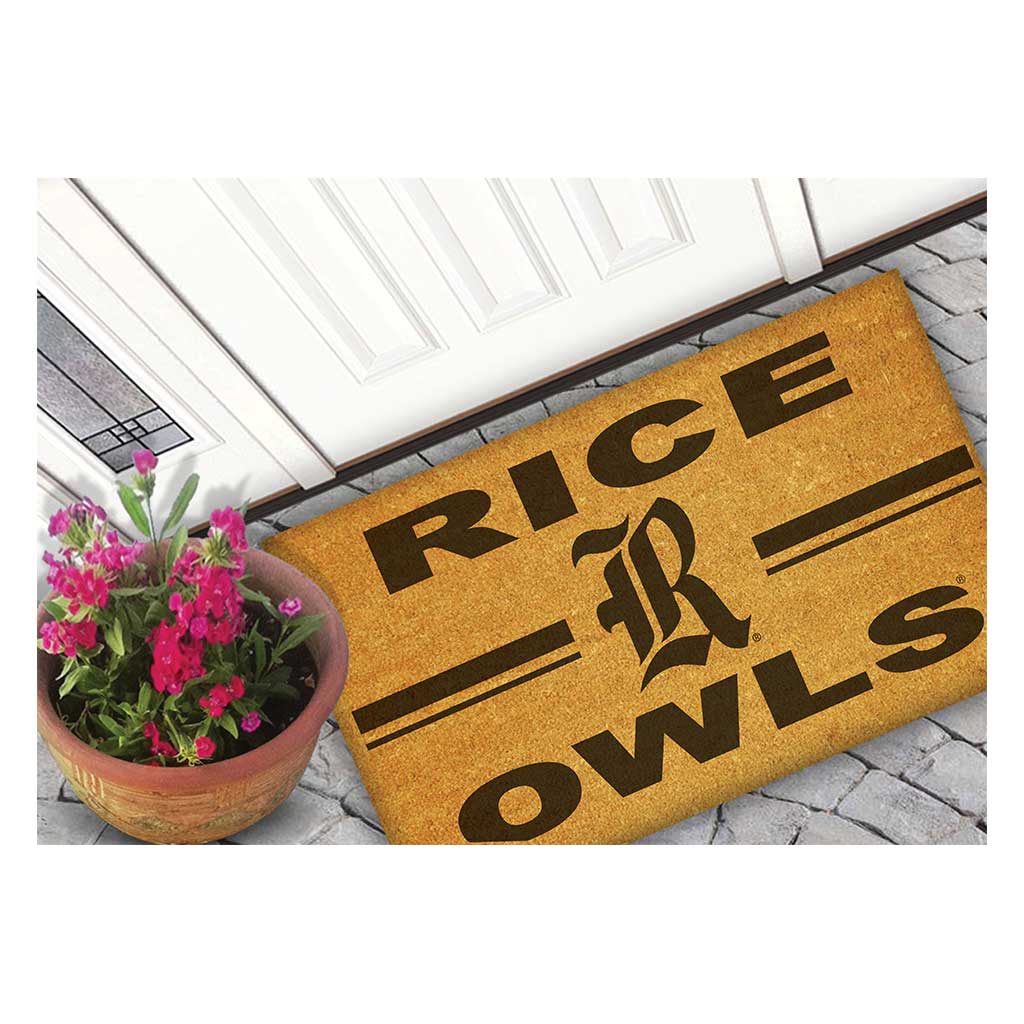 Team Coir Doormat Team Logo Rice Owls