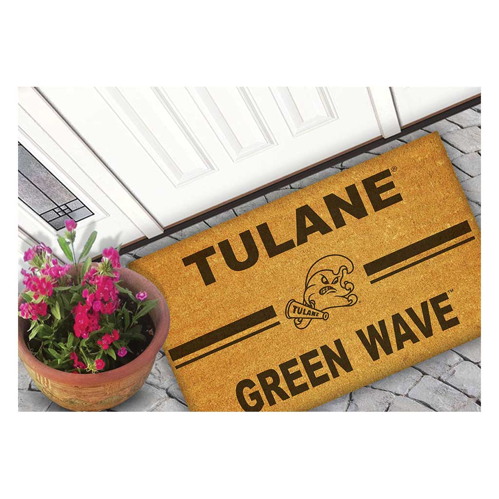 Team Coir Doormat Team Logo Tulane Green Wave