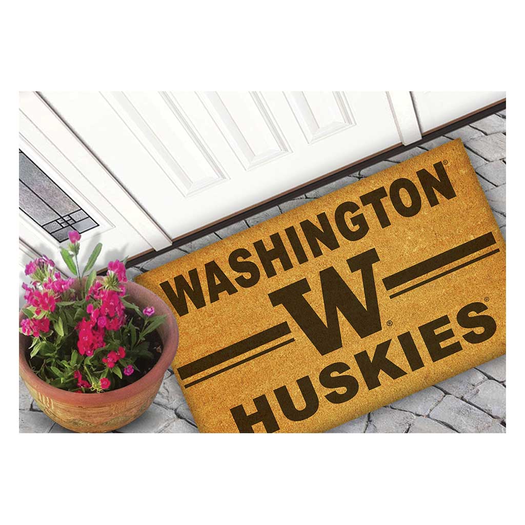 Team Coir Doormat Team Logo Washington Huskies